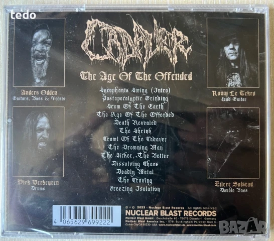 Cadaver – The Age Of The Offended нов диск , снимка 2 - CD дискове - 51317331
