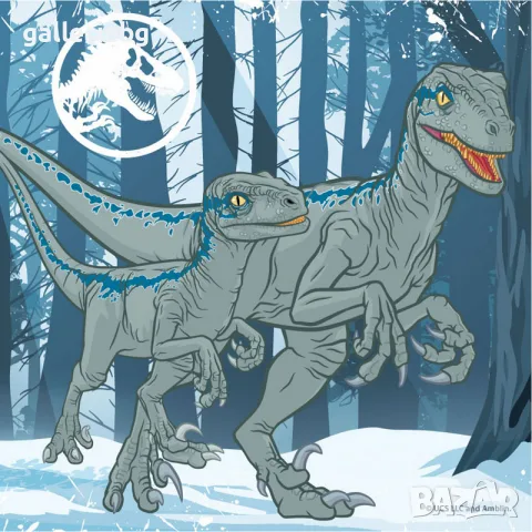 Детски комплект Jurassic World – албум и над 1000 стикера в куфарче, снимка 2 - Рисуване и оцветяване - 56186518