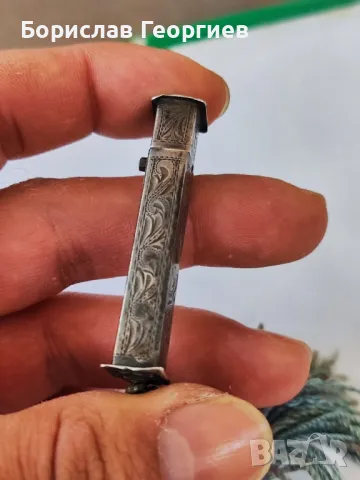 Стар сребърен държач за червило 0.900, снимка 2 - Бижутерийни комплекти - 49581510