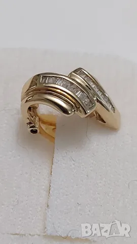            Златни обеци с брилянти , снимка 7 - Обеци - 47560666