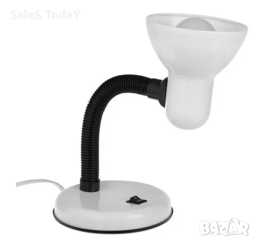 Нощна лампа+ крушка, 14х35 см, бяла, снимка 3 - Настолни лампи - 47564117