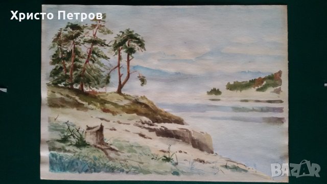 МАЙСТОРСКИ АКВАРЕЛ - РОДОПИ, БЪЛГАРСКИ АВТОР, ПОДПИСАНА, ДАТИРАНА, снимка 5 - Картини - 34746022