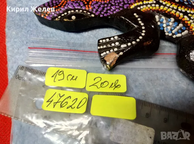 ИГУАНА ГУЩЕР ФИГУРАЛЕН ДЕКОРАТИВЕН ДЪРВЕН АРТ СУВЕНИР РЪЧНА ИЗРАБОТКА 47620, снимка 9 - Статуетки - 47695323