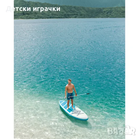 Надуваем Падълборд Youth SUP борд с гребло INTEX Aqua Quest 240, 244 х 76 х 13 см, снимка 12 - Водни спортове - 49981866