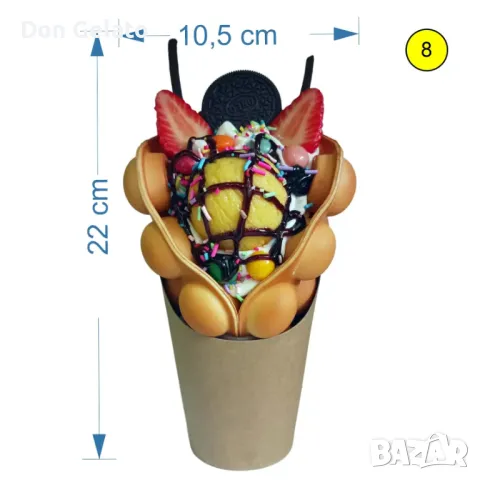 Изкуствен bubble waffle модел – Силиконов манекен бъбъл гофрета, снимка 8 - Манекени - 48174664
