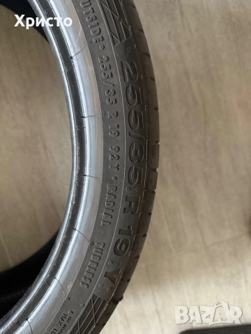 2 броя летни гуми Continental 255/35/R19 run flat 2023 година
