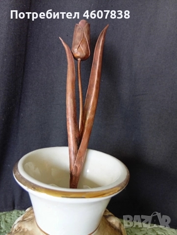 Лале мед 14.5 см, снимка 2 - Декорация за дома - 52546563