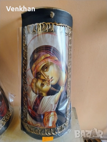Декоративни керемиди с икони посредством декупаж, снимка 2 - Декорация за дома - 52827675
