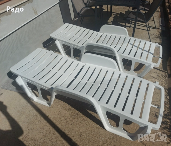 Шезлонг за плаж Lettino Fisso регулируем подлакътници сгъваем градински плажен басейн легло къмпинг, снимка 5 - Градински мебели, декорация  - 51990823