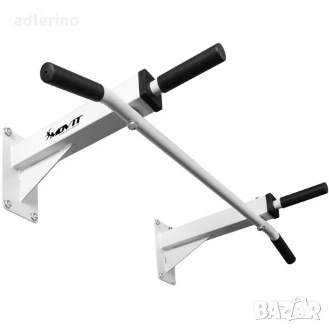 Професионален фитнес лост за набиране, за стена, 350 кг, бял, снимка 2 - Фитнес уреди - 35737925