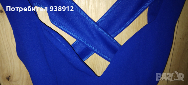 Дамска тъмно синя рокля, снимка 3 - Рокли - 44698422