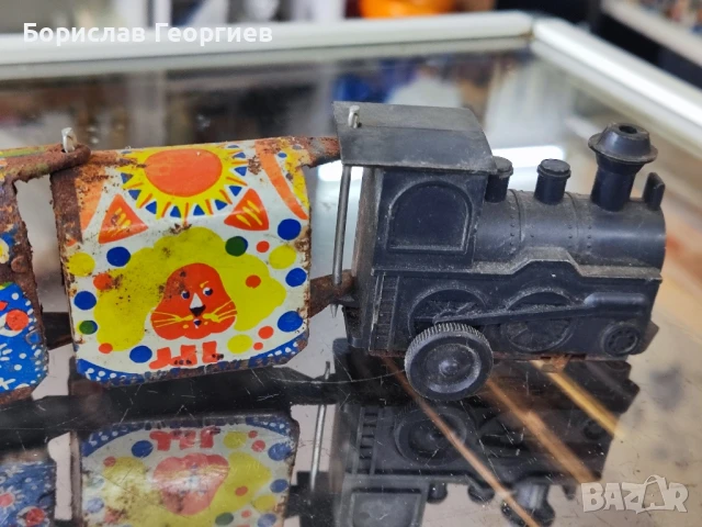 Стара ламаринена играчка влак, снимка 3 - Колекции - 50850349
