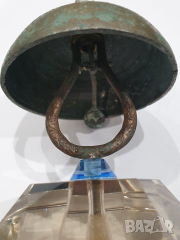 Стар хотелиерски звънец с кристална основа 20те години, снимка 8 - Антикварни и старинни предмети - 41211870