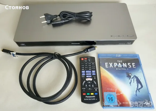 4K Ultra HD Blu-ray плеар Panasonic DMP-BDT385 /3D / Wi-Fi, снимка 4 - Плейъри, домашно кино, прожектори - 55731329