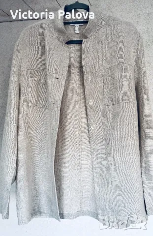 Риза от груб лен  BARDEHLE vintage , снимка 2 - Ризи - 47914671