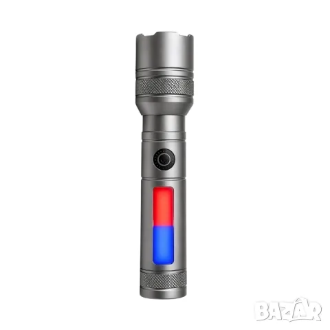 Акумулаторен LED фенер 10W със странична сигнална светлина, снимка 3 - Аксесоари и консумативи - 55865230