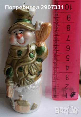 коледна играчка за елха снежен човек. порцелан, снимка 2 - Други - 38914819