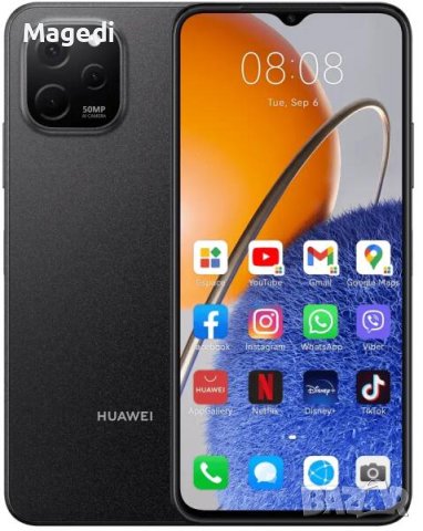 Смартфон HUAWEI nova Y61 64 gb 2г гаранция , снимка 1 - Huawei - 41904847