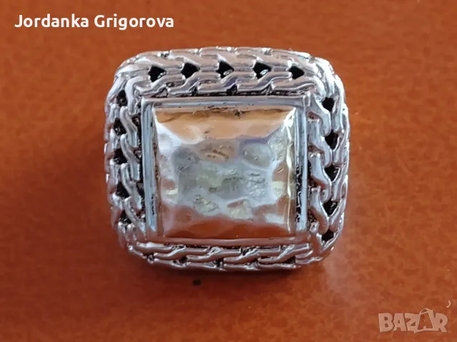 Масивен сребърен пръстен, снимка 2 - Пръстени - 47339292