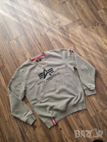 Страхотна мъжка блуза суитчър ALPHA INDUSTRIES размер S , снимка 2 - Суичъри - 52752080