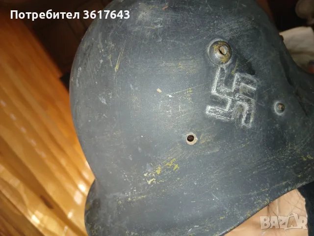 Каска военна Стара от втора световна война, Германия, за реставрация, снимка 2 - Антикварни и старинни предмети - 55769295