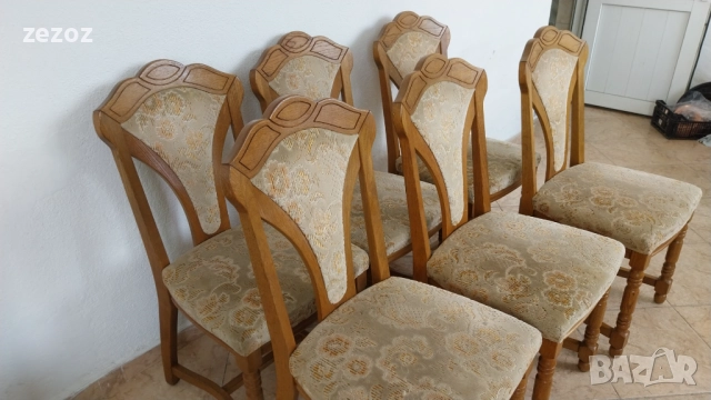 Столове масив ретро-6 бр.№044, снимка 3 - Столове - 51843576