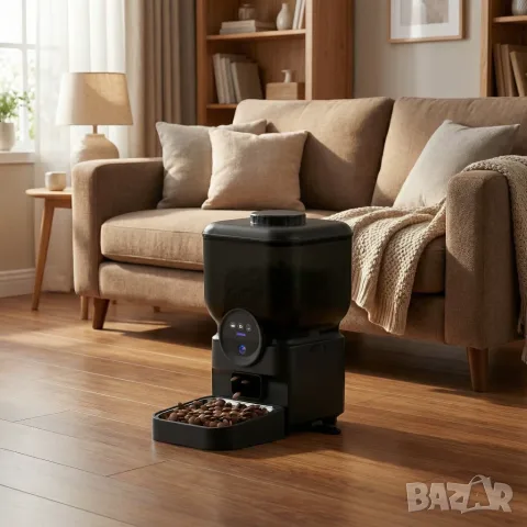 Автоматична хранилка за котки и кучета 6.5L WiFi с камера 1080P, приложение и батерия, куче, котка, снимка 3 - За котки - 55811313
