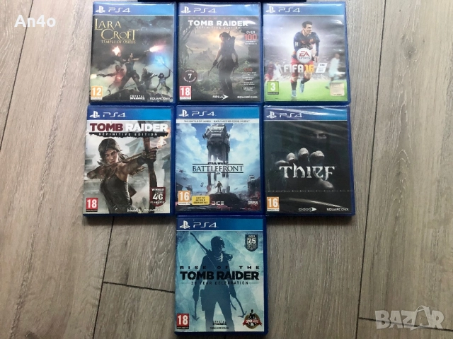PlayStation 4 с джойстик 7 игри Tomb Raider, FIFA 16, Star Wars PS4, снимка 3 - PlayStation конзоли - 49245275