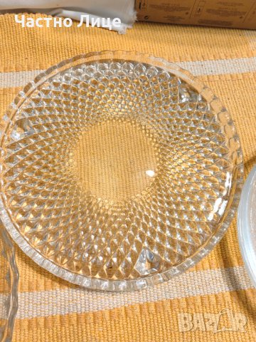 НОВИ! 5 Прекрасни Чинии Duralex + 2 Разкошни Кристални Плата, снимка 3 - Чинии - 41888148
