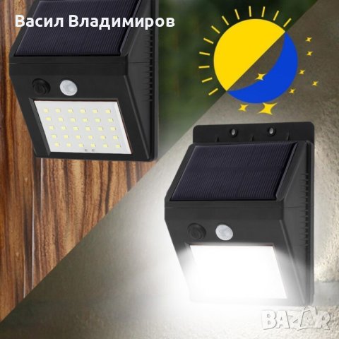 10бр. LED соларен прожектор със сензор, снимка 5 - Прожектори - 41163898