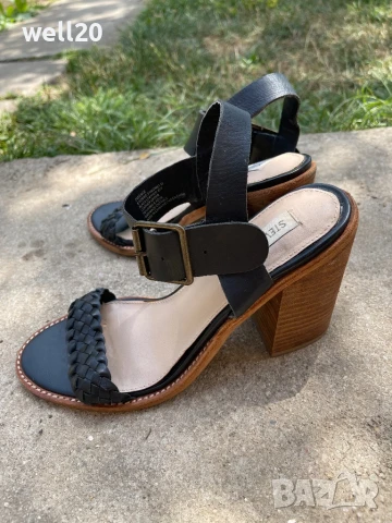 Сандали естествена кожа и дървена подметка Steve Madden, снимка 3 - Сандали - 51140257