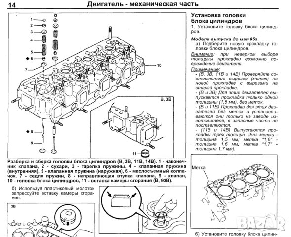 Тойота двигатели.Устройство,техн.обслужване и ремонт /6 ръководства/, снимка 14 - Специализирана литература - 41690131