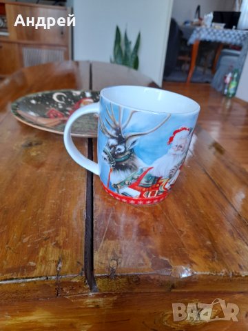 Стара коледна чиния,чаша, снимка 6 - Други ценни предмети - 34007292