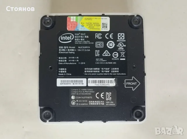 Мощен Mini PC Intel NUC (NUC5i5RYH) - Intel i5-5250U / 16GB / SSD - 500 GB / Wi-Fi , снимка 3 - Работни компютри - 56247326
