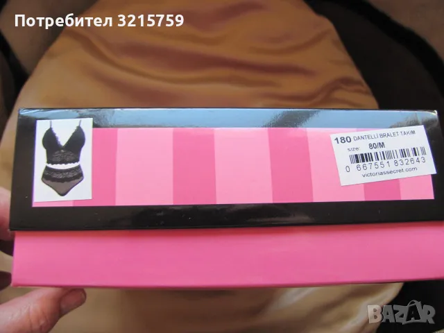 Нов к-т сутиен и бикини VICTORIA'S SECRET ,р-р.80/М, черни, снимка 13 - Бельо - 49139615