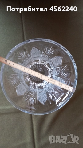 Кристална купа голяма, снимка 3 - Прибори за хранене, готвене и сервиране - 52285509