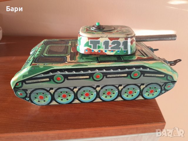 Рядка стара механична ламаринена играчка -Танк/Панцер, снимка 7 - Колекции - 44302504
