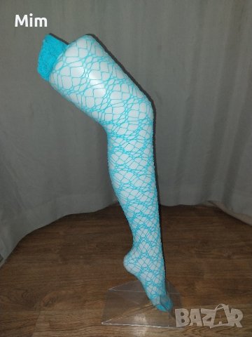 Чорапогащник мрежа / фигури/ в синьо и сиво на райе , снимка 3 - Бельо - 42459687