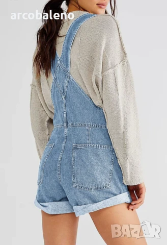 Дамски дънков къс гащеризон, 3цвята , снимка 5 - Гащеризони - 50744136