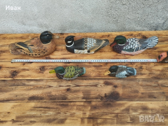 Ръчно изработено и боядисано дървено пате