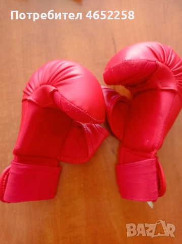 Ръкавици без пръсти за карате, червени, размер М, снимка 2 - Спортна екипировка - 52464017