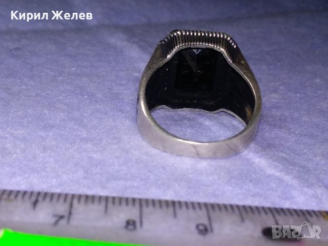 ШАРМАНТЕН МАРКАЗИТЕН СРЕБЪРЕН ПРЪСТЕН ЛАКИРАНО СРЕБРО 925 ЮВЕЛИРНА ПРЕЦИЗНА Арт ДЕКО ИЗРАБОТКА 40610, снимка 8 - Пръстени - 42656311