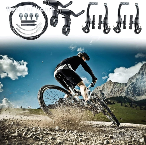 Комплект велосипедни спирачки V, предни и задни V-образни спирачки, снимка 5 - Аксесоари за велосипеди - 53838952