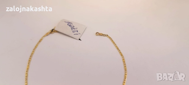Нова Златна гривна-0,86гр/14кр, снимка 4 - Гривни - 52648654