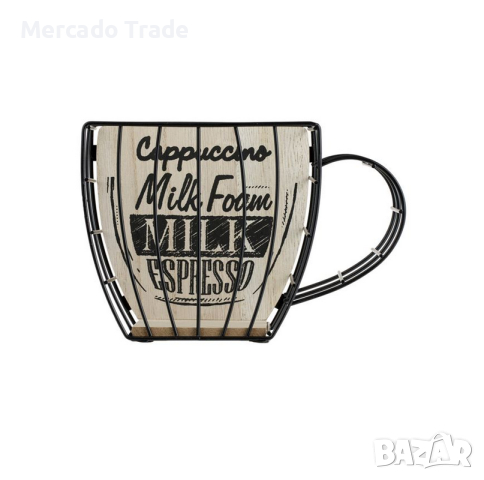 Поставка за капсули Mercado Trade, За кафе, Метална чаша, Черен, снимка 2 - Аксесоари за кухня - 44825894