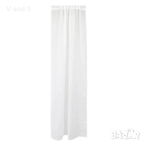 Памучни и ленени блестящи завеси за прозорец с фина текстура, воал за хол, спалня – 100 x 200 см (1 