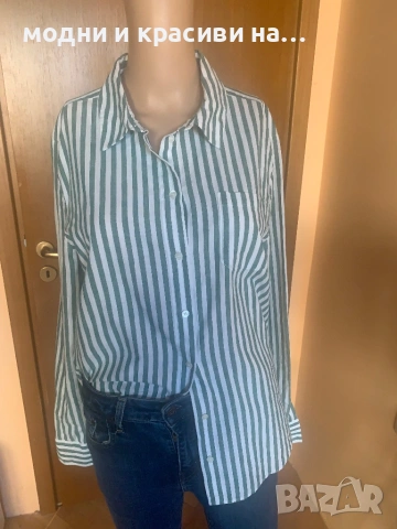 Дамска риза райе Sézane Paris, размер 40(М/L), снимка 6 - Ризи - 53668201