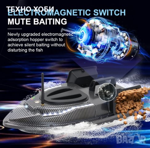 Лодка за захранка карбонова с 40 точков GPS-V900,бонус 2 батерии,зарядно за кола,допълнителни перки, снимка 14 - Такъми - 39248279