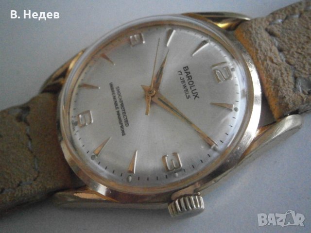 BAROLUX, cal. FHF-ST 96, 17 jewels, позлатен корпус 10 микр. 35мм, снимка 2 - Мъжки - 41223632