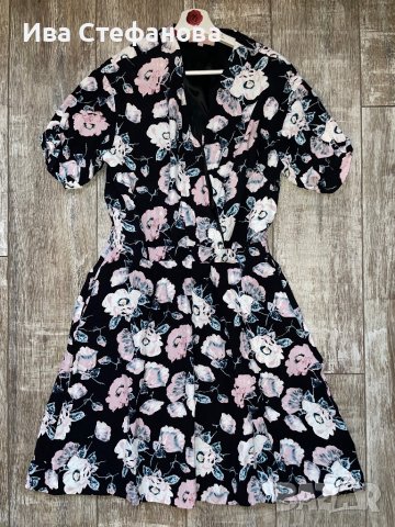 Разкошна нова елегантна рокля флорален принт цветя XL 2XL, снимка 1 - Рокли - 40241517